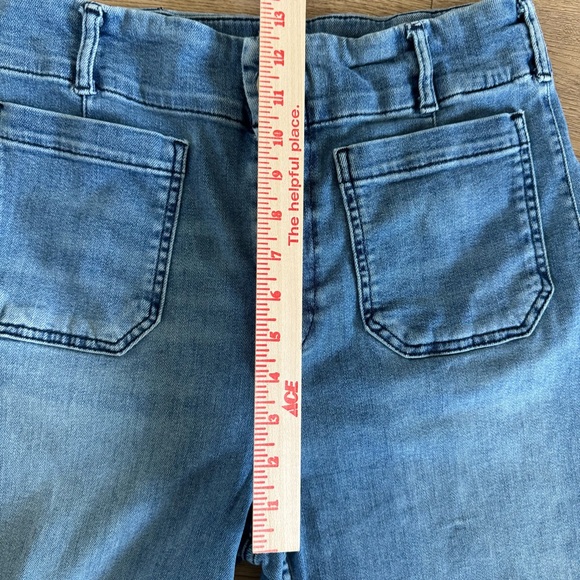 Maeve The Colette Crop High Rise Wide Leg Jeans Blue 29 Anthropologie - Picture 5 of 11
